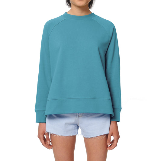 Damen Oversized Fit Side Cut Sweatshirt Basic