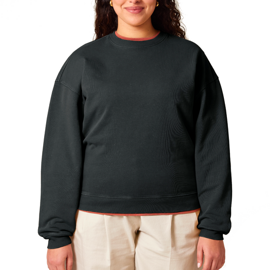 Damen Oversized Fit Vintage Sweatshirt Basic