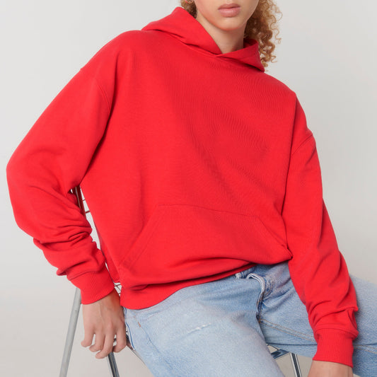 Damen Terry Oversized Fit Hoodie kastig Basic
