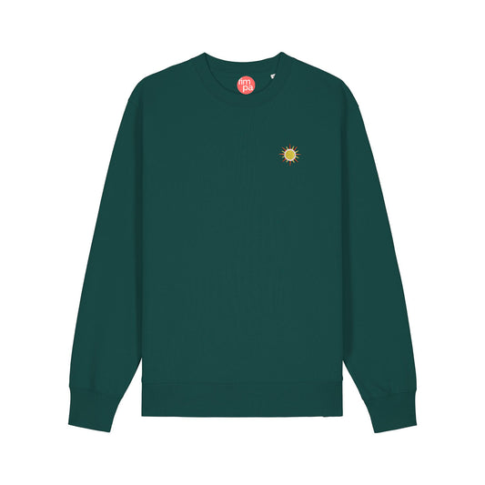 Regular Fit Sweatshirt mit gesticktem Sonnen-Motiv