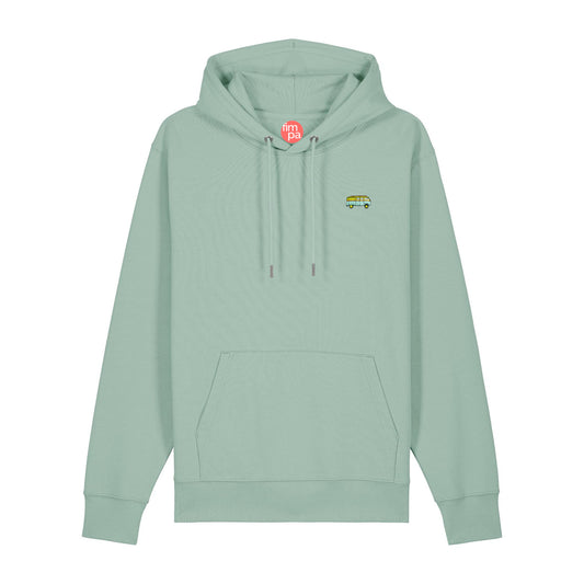 Regular Fit Hoodie mit gesticktem Bus-Motiv