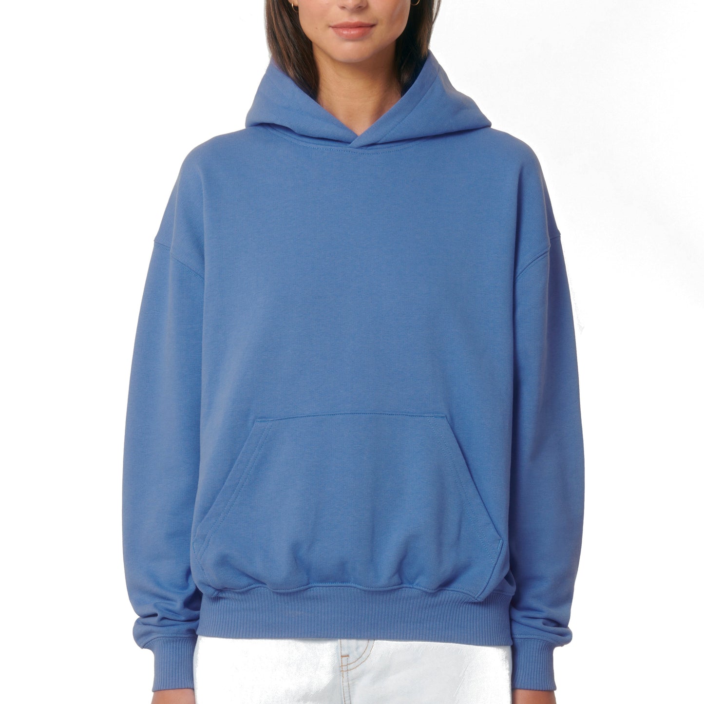 Damen Terry Oversized Fit Hoodie kastig Basic