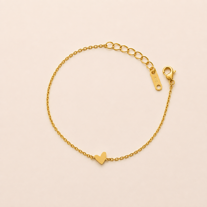Herz-Armband Gold– filigraner, wasserfester Edelstahlschmuck | Verstellbar & hautfreundlich
