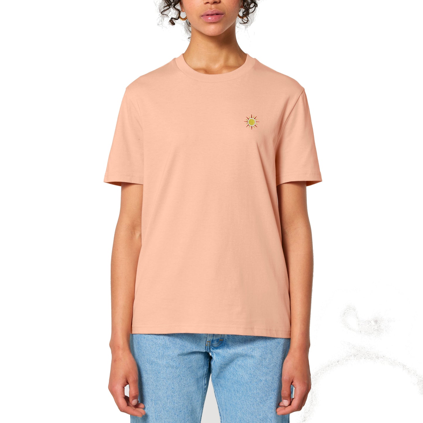 Regular Fit T-Shirt mit gesticktem Sonnen-Motiv