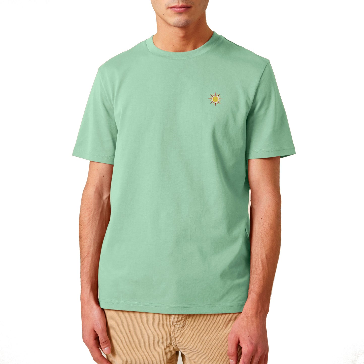 Regular Fit T-Shirt mit gesticktem Sonnen-Motiv