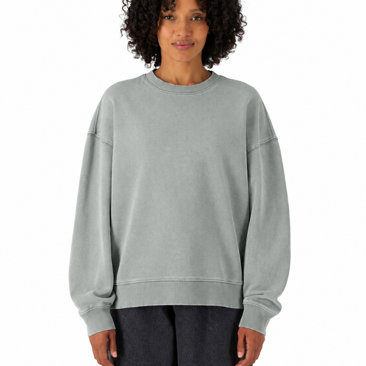 Damen Oversized Fit Vintage Sweatshirt Basic