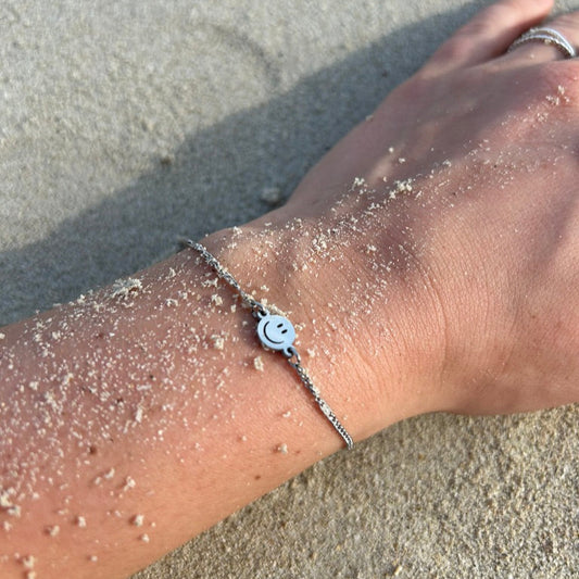 Happy Smile Armband Silberoptik