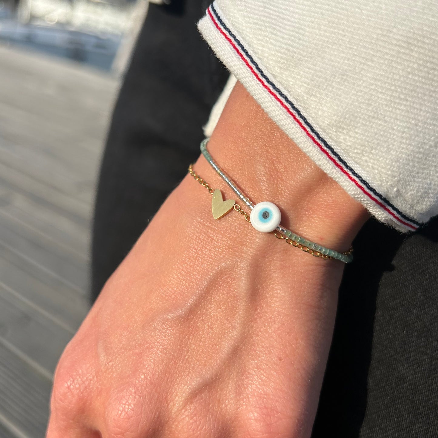 Herz-Armband Gold– filigraner, wasserfester Edelstahlschmuck | Verstellbar & hautfreundlich