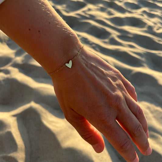 Herz-Armband Gold– filigraner, wasserfester Edelstahlschmuck | Verstellbar & hautfreundlich