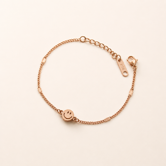 18k rosevergoldetes Smiley-Armband