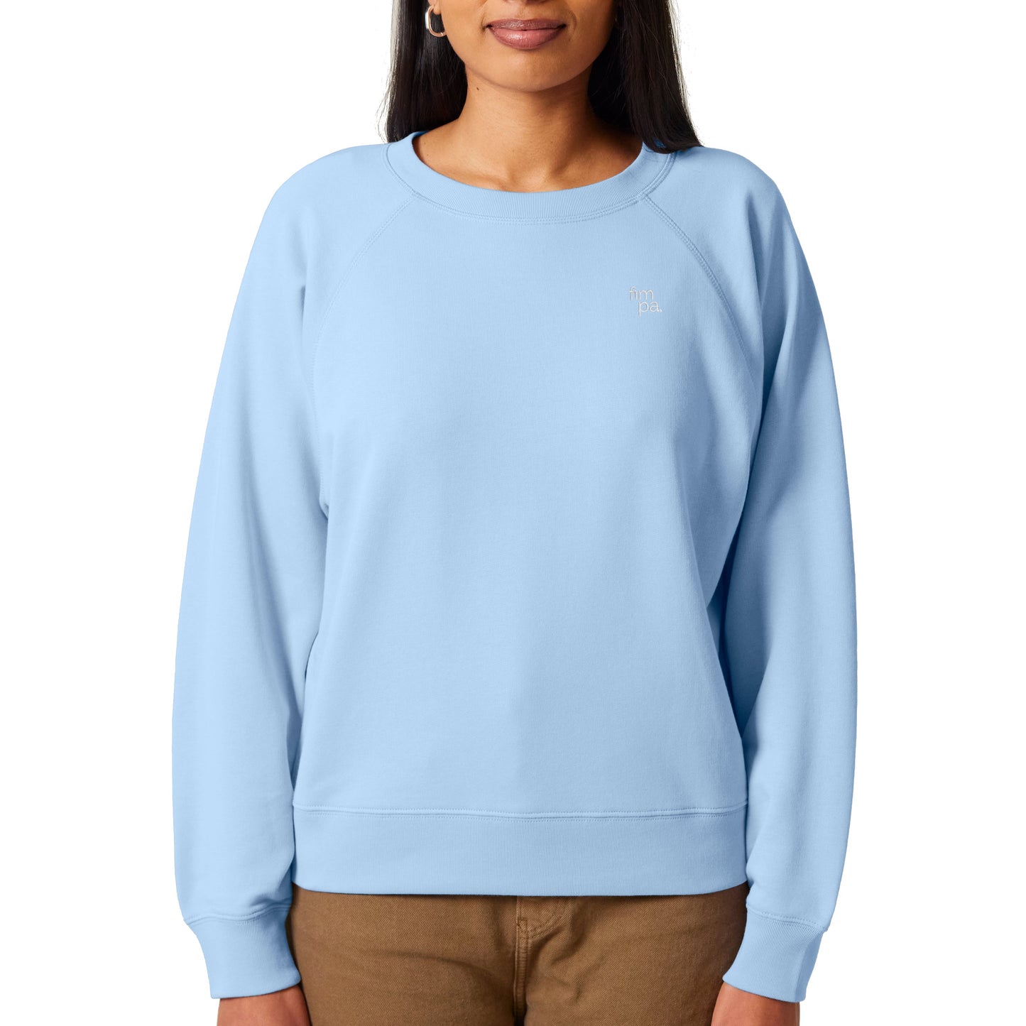 Damen Oversized Fit Raglan-Sweatshirt mit gesticktem fimpa-Logo