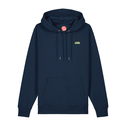 Regular Fit Hoodie mit gesticktem Bus-Motiv