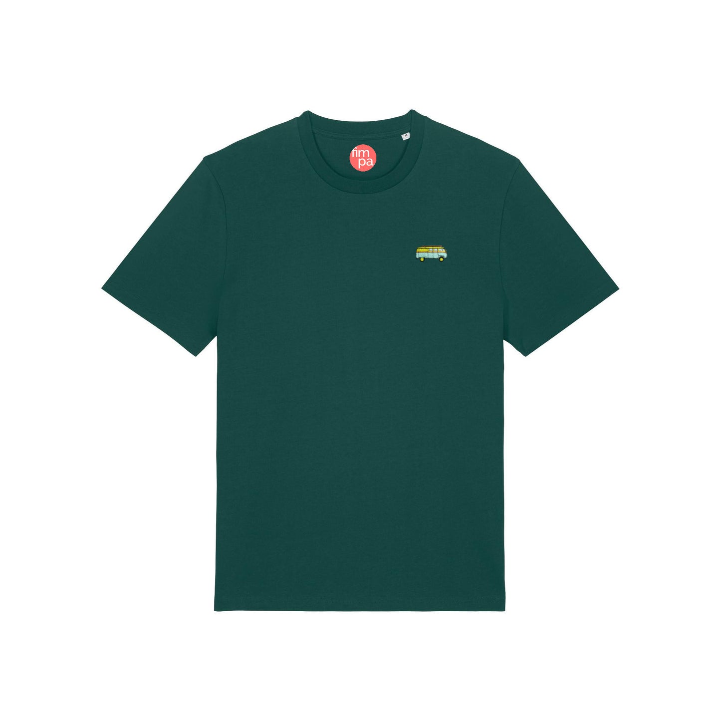 Regular Fit T-Shirt mit gesticktem Bus-Motiv