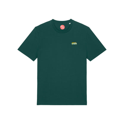 Regular Fit T-Shirt mit gesticktem Bus-Motiv