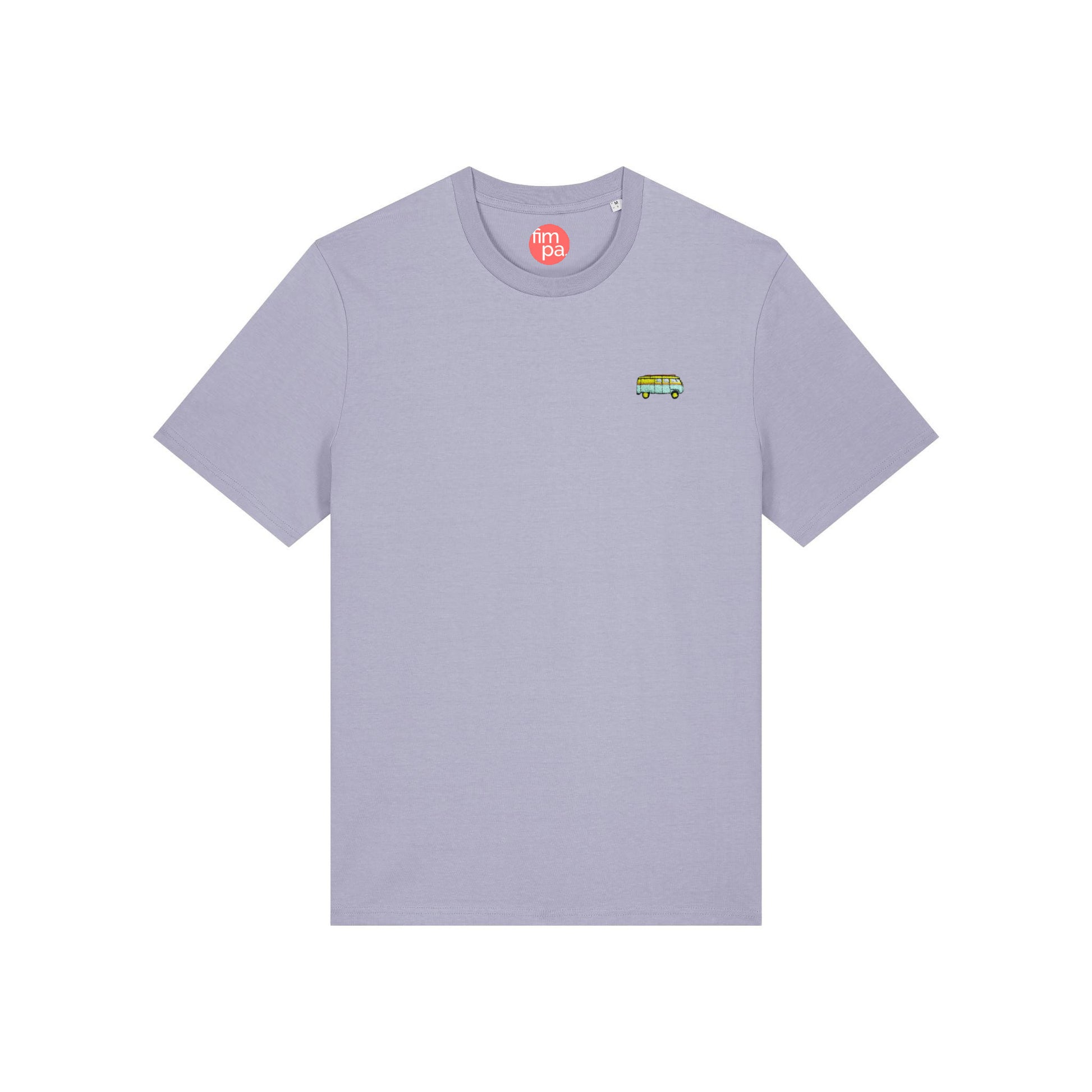 Regular Fit T-Shirt Bus-Motiv Lavender – Bio-Baumwolle 180g/m²