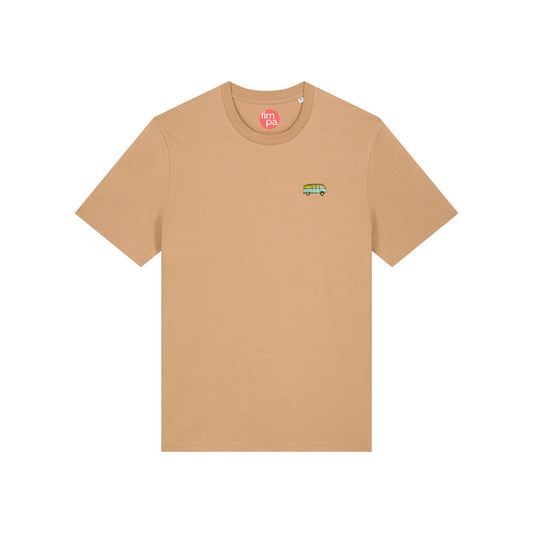 Regular Fit T-Shirt mit gesticktem Bus-Motiv