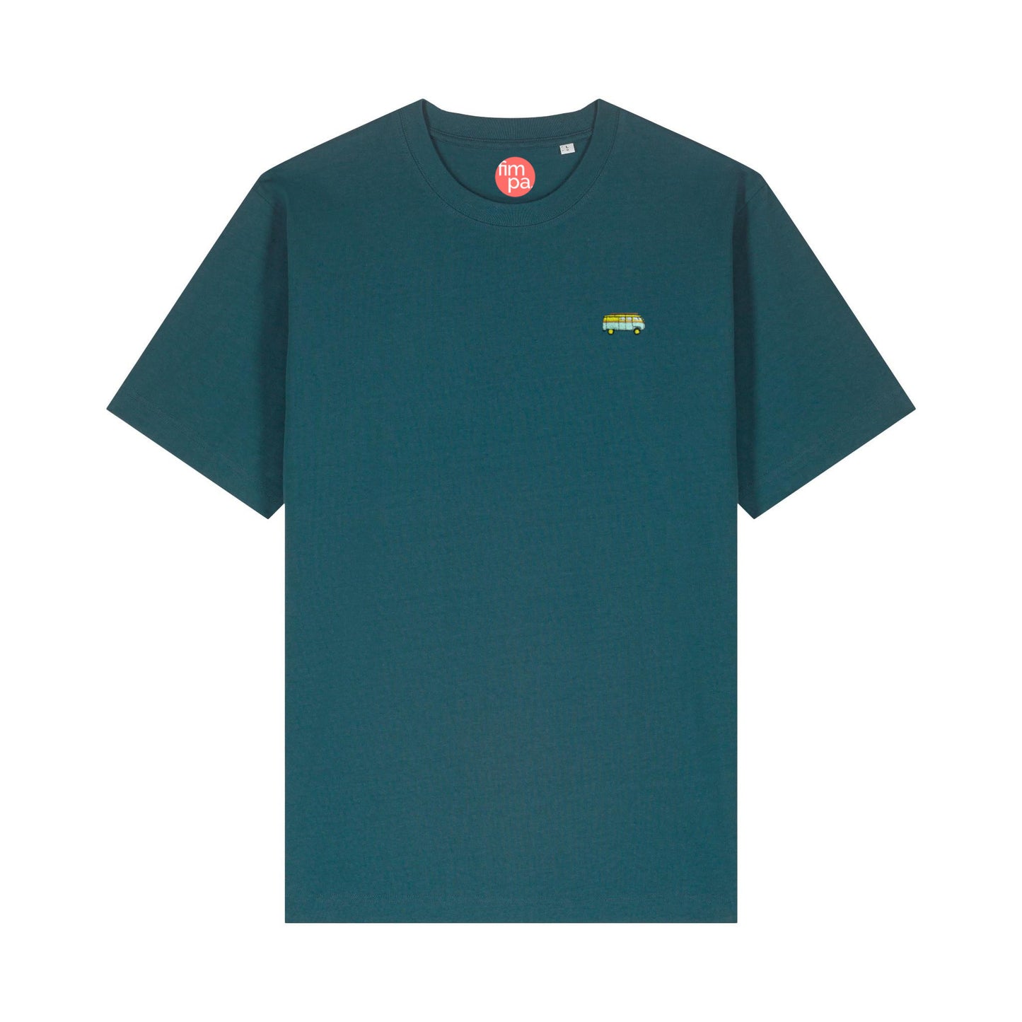 Heavyweight Relaxed Fit T-Shirt mit gesticktem Bus-Motiv