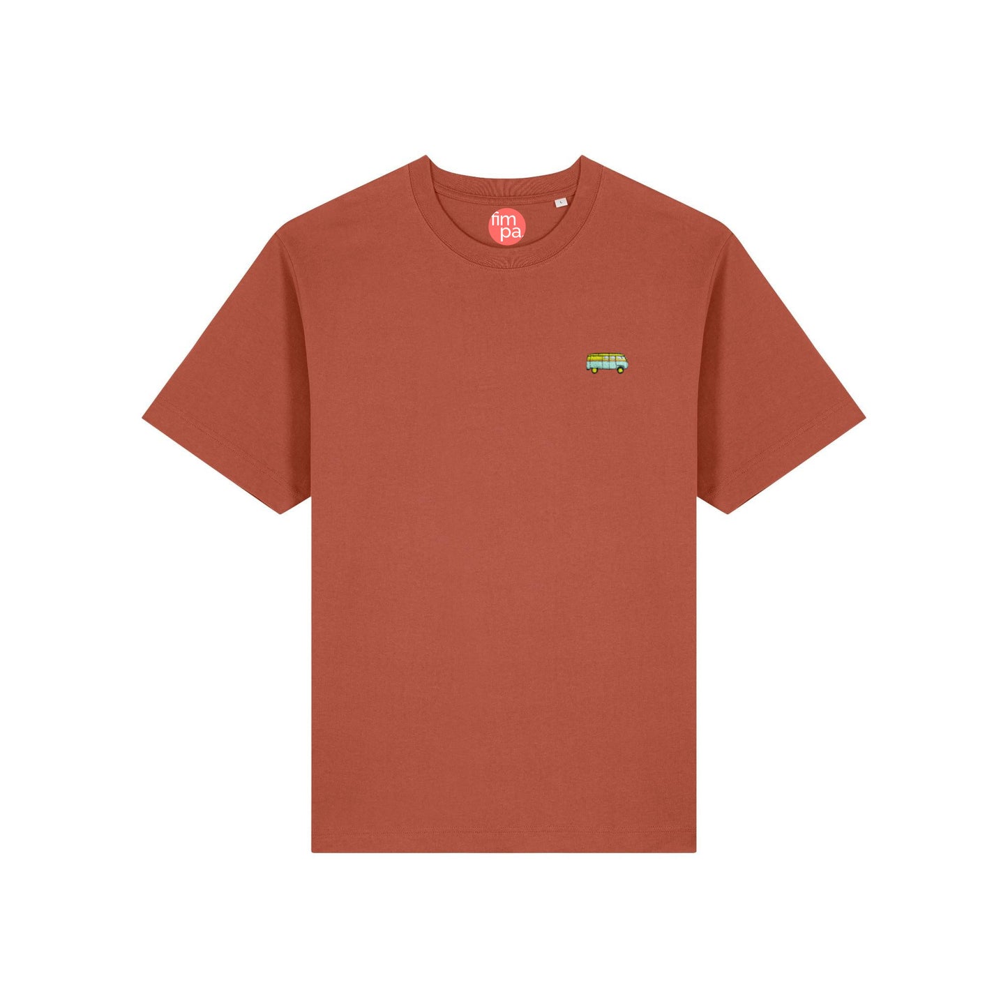 Heavyweight Relaxed Fit T-Shirt mit gesticktem Bus-Motiv