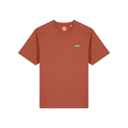 Heavyweight Relaxed Fit T-Shirt mit gesticktem Bus-Motiv