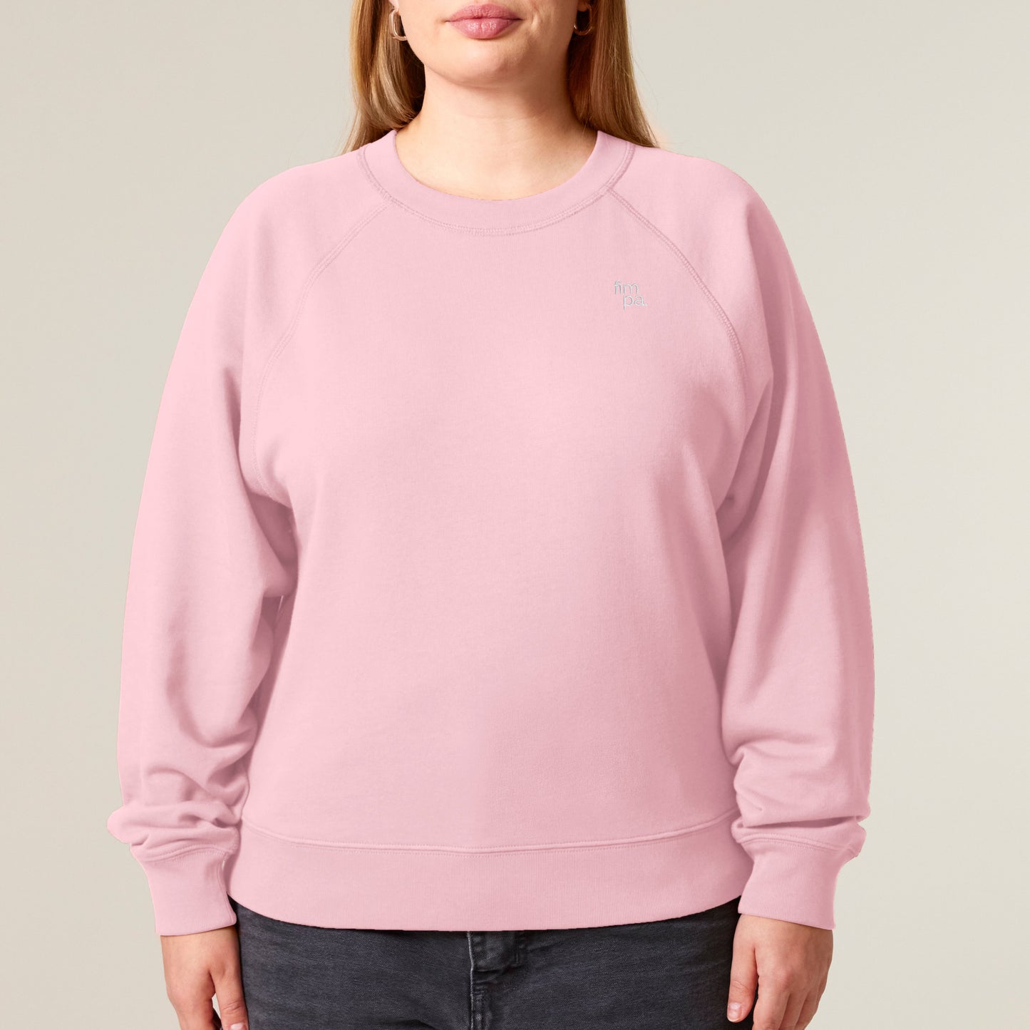 Damen Oversized Fit Raglan-Sweatshirt mit gesticktem fimpa-Logo