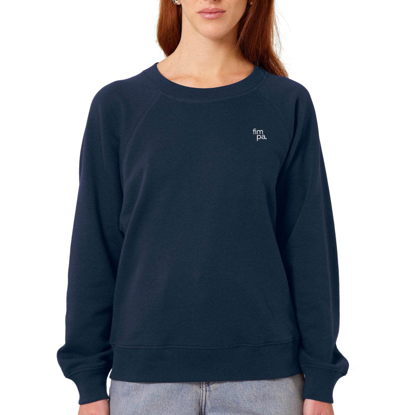 Damen Oversized Fit Raglan-Sweatshirt mit gesticktem fimpa-Logo