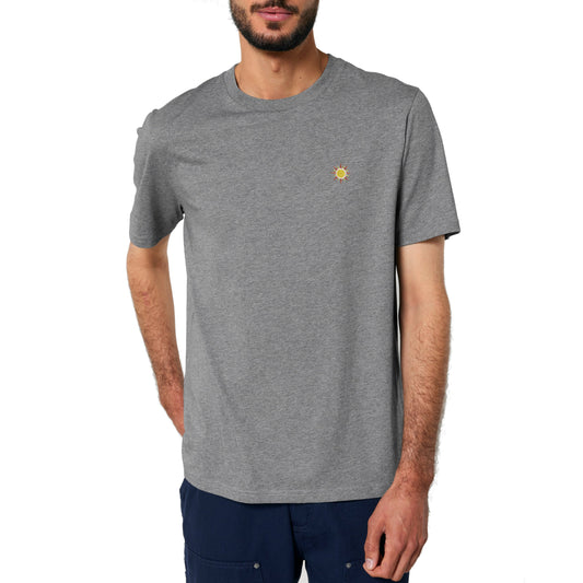 Regular Fit T-Shirt mit gesticktem Sonnen-Motiv