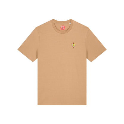 Regular Fit T-Shirt mit gesticktem Sonnen-Motiv