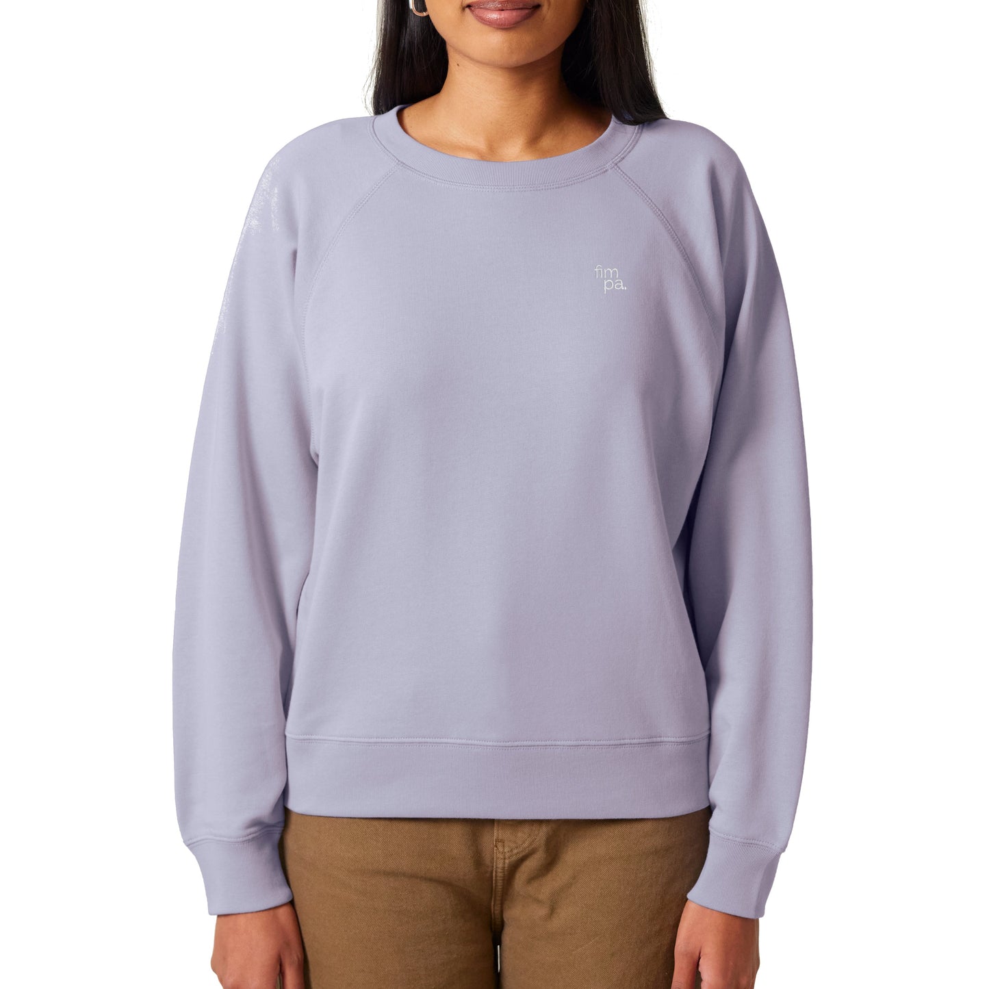 Damen Oversized Fit Raglan-Sweatshirt mit gesticktem fimpa-Logo