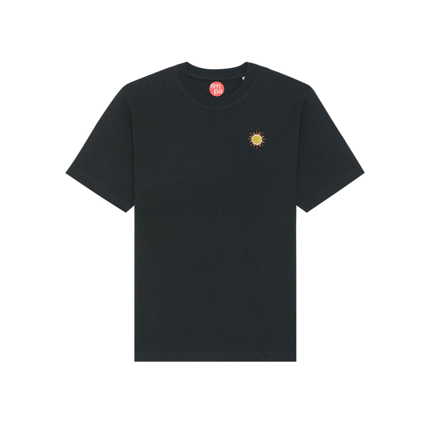 Heavyweight Relaxed Fit T-Shirt mit gesticktem Sonnen-Motiv