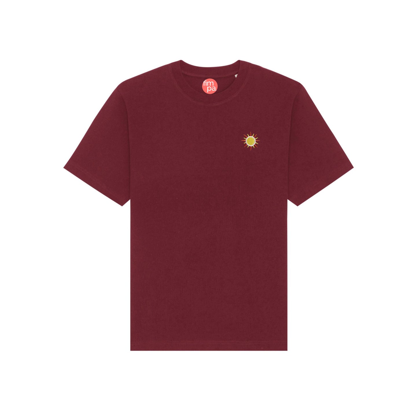 Heavyweight Relaxed Fit T-Shirt mit gesticktem Sonnen-Motiv