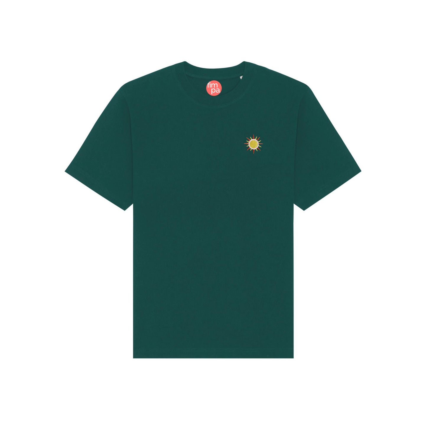 Heavyweight Relaxed Fit T-Shirt mit gesticktem Sonnen-Motiv