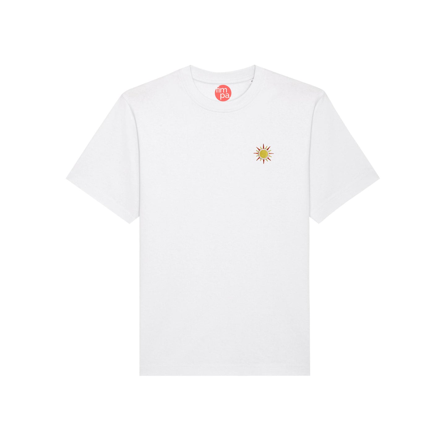 Heavyweight Relaxed Fit T-Shirt mit gesticktem Sonnen-Motiv