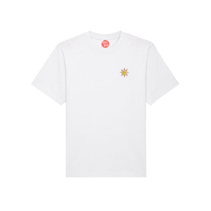 Heavyweight Relaxed Fit T-Shirt mit gesticktem Sonnen-Motiv
