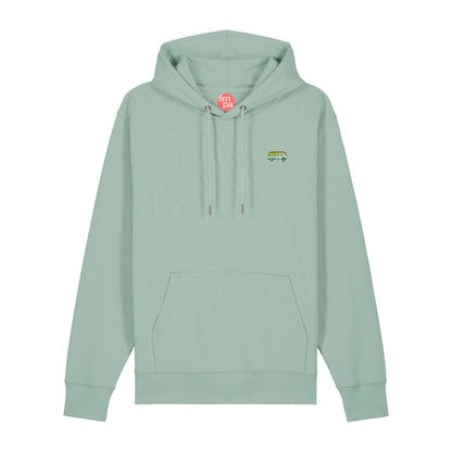Regular Fit Hoodie mit gesticktem Bus-Motiv