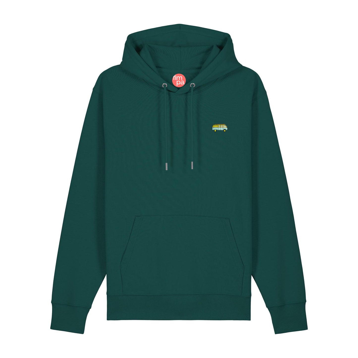 Regular Fit Hoodie mit gesticktem Bus-Motiv
