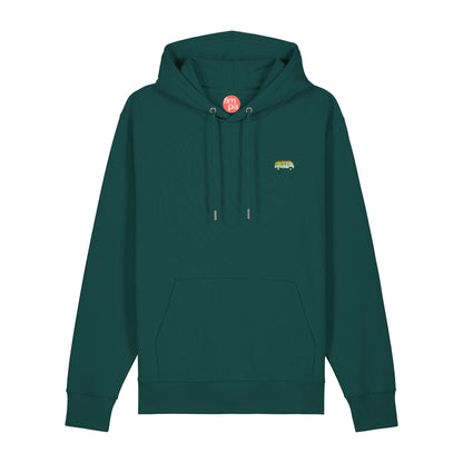 Regular Fit Hoodie mit gesticktem Bus-Motiv