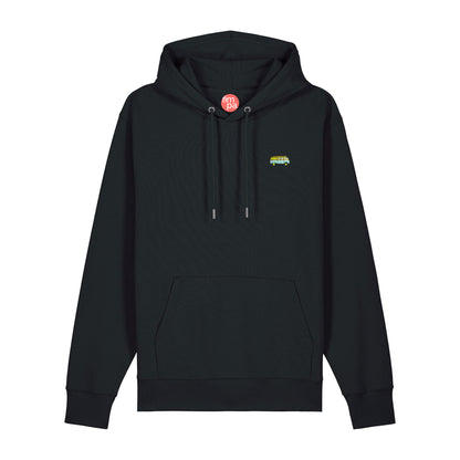 Regular Fit Hoodie mit gesticktem Bus-Motiv